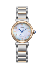 Load image into Gallery viewer, CITIZEN Ladies ECO ECO Two-Tone Stainless Steel Case, Two-Tone Stainless Steel Bracelet, White Mother of Pearl Dial, WR 0050M EM1136-87D