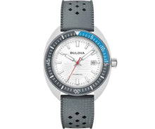 Charger l'image dans la galerie, BULOVA Mens BUL Gray Hybrid-Ceramic Case, Gray HNBR Rubber, White Dial, WR 0100M 98B449 - Moments Watches & Jewelry