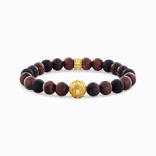 Charger l'image dans la galerie, THOMAS SABO Bracelet plaqué or jaune avec perles Obsidienne et Oeil de Tigre rouge A2135-881-7
