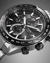 Charger l'image dans la galerie, CITIZEN Mens Premier Eco-Drive ATTESA Atomic Timekeeping / Super Titanium™ Gray Super Titanium with DLC Coating Case, Silver-Tone Super Titanium with DLC Coating Bracelet, Black Dial, WR 0100M