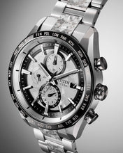 Charger l'image dans la galerie, CITIZEN Mens Premier Eco-Drive ATTESA Platinum Shine Atomic Timekeeping / Super Titanium™ Silver-Tone Super Titanium with Platinum DLC Coating Case, Silver-Tone Super Titanium with Platinum DLC Coating Bracelet, Silver-Tone Dial, WR 0100M