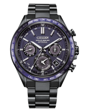 Charger l'image dans la galerie, CITIZEN Mens Premier Eco-Drive ATTESA Super Titanium™ / Satellite Timekeeping Black Super Titanium with DLC Coating Case, Black Super Titanium with DLC Coating Bracelet, Blue Dial, WR 0100M