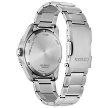 Load image into Gallery viewer, CITIZEN Mens ECO ECO Silver-Tone Super Titanium Case, Silver-Tone Super Titanium Bracelet, Black Dial, WR 0100M AW1840-50E