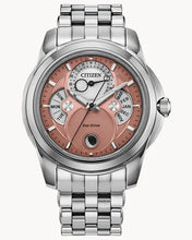 Load image into Gallery viewer, CITIZEN Mens ECO ECO Silver-Tone Stainless Steel Case, Silver-Tone Stainless Steel Bracelet, Salmon Dial, WR 0100M BU0080-52X