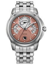 Load image into Gallery viewer, CITIZEN Mens ECO ECO Silver-Tone Stainless Steel Case, Silver-Tone Stainless Steel Bracelet, Salmon Dial, WR 0100M BU0080-52X - Moments Watches & Jewelry