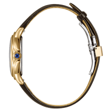 Load image into Gallery viewer, CITIZEN Ladies ECO ECO Rose Gold-Tone Stainless Steel Case, Brown Apple Leather Strap, Brown Dial, WR 0050M EM1163-09X