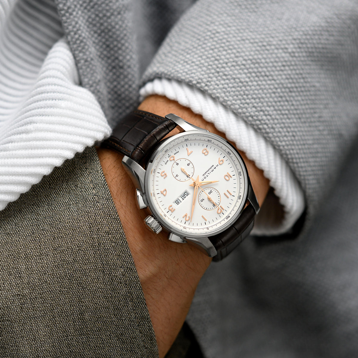 Jazzmaster Maestro Auto Chrono 45mm H327660 – Moments Watches 