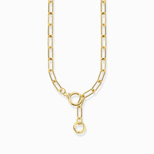 Charger l'image dans la galerie, THOMAS SABO Collier à maillons plaqué or jaune avec fermoirs anneaux et zircone KE2192-414-14