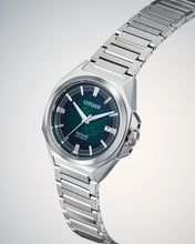 Charger l'image dans la galerie, CITIZEN Mens Premier Automatics Series8 831 Silver-Tone Stainless Steel Case, Silver-Tone Stainless Steel Bracelet, Green Dial, WR 0100M