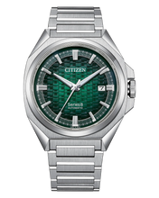 Charger l'image dans la galerie, CITIZEN Mens Premier Automatics Series8 831 Silver-Tone Stainless Steel Case, Silver-Tone Stainless Steel Bracelet, Green Dial, WR 0100M