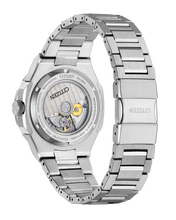 Charger l'image dans la galerie, CITIZEN Mens Premier Automatics Series8 880 GMT Silver-Tone Stainless Steel Case, Silver-Tone Stainless Steel Bracelet, Navy Dial, WR 0100M