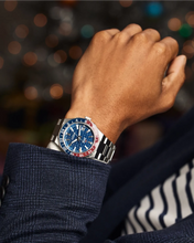 Charger l'image dans la galerie, CITIZEN Mens Premier Automatics Series8 880 GMT Silver-Tone Stainless Steel Case, Silver-Tone Stainless Steel Bracelet, Blue Dial, WR 0100M
