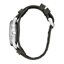 Load image into Gallery viewer, CITIZEN Mens DIS DMC Silver-Tone Stainless Steel Case, Gray CORDURA® Strap, Black Dial, WR 0050M BV1140-00W