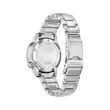 Load image into Gallery viewer, CITIZEN Ladies ECO ECO Silver-Tone Stainless Steel Case, Silver-Tone Stainless Steel Bracelet, Purple Dial, WR 200M EO2027-50X