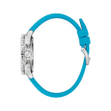 Charger l'image dans la galerie, BULOVA Mens BULMIA Silver-Tone Stainless Steel Case, Two-Tone Leather and Silicone Strap, Blue Dial, WR 0100M 96B460 - Moments Watches & Jewelry