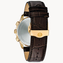 Charger l'image dans la galerie, BULOVA Mens BUL Gold-Tone Stainless Steel Case, Brown Leather Strap, Silver-White Dial, WR 0030M 97B169 - Moments Watches & Jewelry