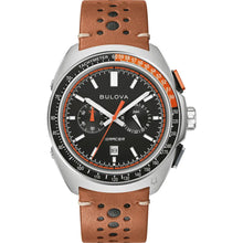 Charger l'image dans la galerie, BULOVA Mens BUL Silver-Tone Stainless Steel Case, Brown Leather Strap, Black Dial, WR 0100M 98B427 - Moments Watches & Jewelry