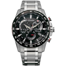 Load image into Gallery viewer, CITIZEN Mens ECO ECO Silver-Tone Stainless Steel Case, Silver-Tone Stainless Steel Bracelet, Black Dial, WR 0200M CB5898-59E