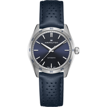 Load image into Gallery viewer, HAMILTON JAZZMASTER PERFORMER AUTO - Blue Dial w Leather Strap H36215640