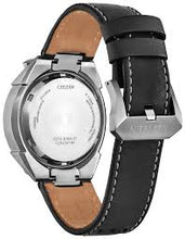 Load image into Gallery viewer, CITIZEN Mens ECO ECO Silver-Tone Super Titanium Case, Black Leather Strap, Blue Dial, WR 0200M AV0088-01L - Moments Watches & Jewelry
