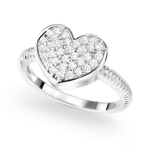MISS MIMI  925 Sterling Silver Micro pave, cubic zirconia look like diamond Ring  02-021344