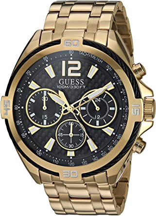 GUESS Men's Japanese Quartz Watch with Stainless-Steel Strap U1258G2