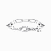 Charger l'image dans la galerie, THOMAS SABO Bracelet à maillons plaqué or jaune avec zircone et fermoir anneau A2133-414-14