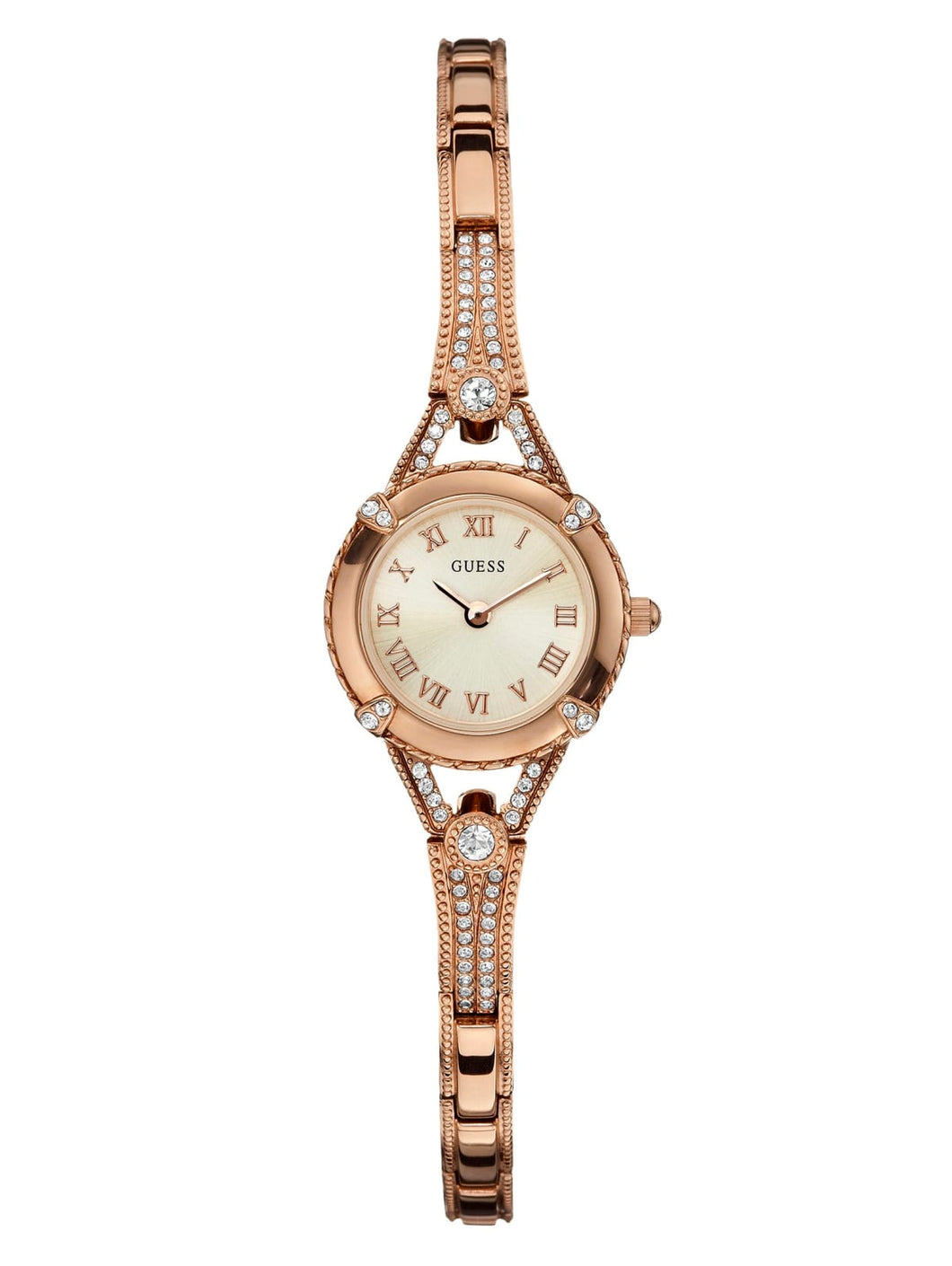GUESS Rose Gold-Tone Petite Crystal Watch U0135L3
