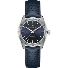 Load image into Gallery viewer, HAMILTON JAZZMASTER PERFORMER AUTO - Blue Dial w Leather Strap H36215640
