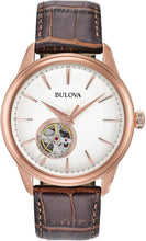 Charger l'image dans la galerie, BULOVA Mens  CLASSIC Rose Gold-Tone Stainless Steel Case, Brown Leather Strap, Silver-White  Dial, WR 0030M 97A133 - Moments Watches &amp; Jewelry
