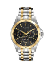 Load image into Gallery viewer, BULOVA Mens  BUL Two-Tone Stainless Steel Case, Two-Tone Stainless Steel Bracelet, Black  Dial, WR 0030M 98C120 - Moments Watches &amp; Jewelry
