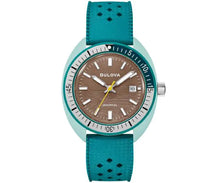 Charger l'image dans la galerie, BULOVA Mens  BUL Green Hybrid-Ceramic Case, Green HNBR Rubber, Brown  Dial, WR 0100M 98B446 - Moments Watches &amp; Jewelry

