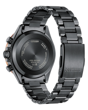 Charger l'image dans la galerie, CITIZEN Mens Premier Eco-Drive ATTESA Super Titanium™ / Satellite Timekeeping Black Super Titanium with DLC Coating Case, Black Super Titanium with DLC Coating Bracelet, Brown Dial, WR 0100M

