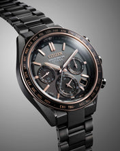 Charger l'image dans la galerie, CITIZEN Mens Premier Eco-Drive ATTESA Super Titanium™ / Satellite Timekeeping Black Super Titanium with DLC Coating Case, Black Super Titanium with DLC Coating Bracelet, Brown Dial, WR 0100M
