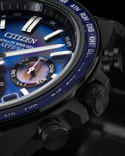 Charger l'image dans la galerie, CITIZEN Mens Premier Eco-Drive ATTESA Super Titanium™ / Satellite Timekeeping Black Super Titanium with DLC Coating Case, Black Super Titanium with DLC Coating Bracelet, Blue Dial, WR 0100M
