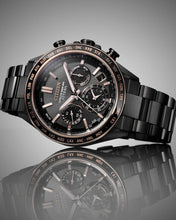 Charger l'image dans la galerie, CITIZEN Mens Premier Eco-Drive ATTESA Super Titanium™ / Satellite Timekeeping Black Super Titanium with DLC Coating Case, Black Super Titanium with DLC Coating Bracelet, Brown Dial, WR 0100M
