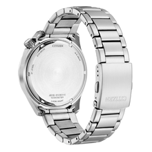 Load image into Gallery viewer, CITIZEN Mens ECO ECO Silver-Tone Stainless Steel Case, Silver-Tone Stainless Steel Bracelet, Blue  Dial, WR 0100M AW1711-87L
