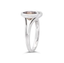 Load image into Gallery viewer, Fancy Cognac Diamond Solitaire and White Gold Ring of knot design
