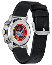 Load image into Gallery viewer, CITIZEN Mens DIS DSC Silver-Tone Stainless Steel Case, Black Leather Strap, Black  Dial, WR 0100M CA0870-43W
