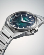 Charger l'image dans la galerie, CITIZEN Mens Premier Automatics Series8 831 Silver-Tone Stainless Steel Case, Silver-Tone Stainless Steel Bracelet, Green Dial, WR 0100M
