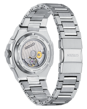 Charger l'image dans la galerie, CITIZEN Mens Premier Automatics Series8 880 GMT Silver-Tone Stainless Steel Case, Silver-Tone Stainless Steel Bracelet, Blue Dial, WR 0100M
