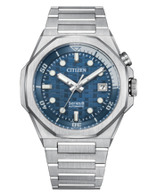 Charger l'image dans la galerie, CITIZEN Mens Premier Automatics Series8 890 Silver-Tone Stainless Steel Case, Silver-Tone Stainless Steel Bracelet, Blue Dial, WR 0200M
