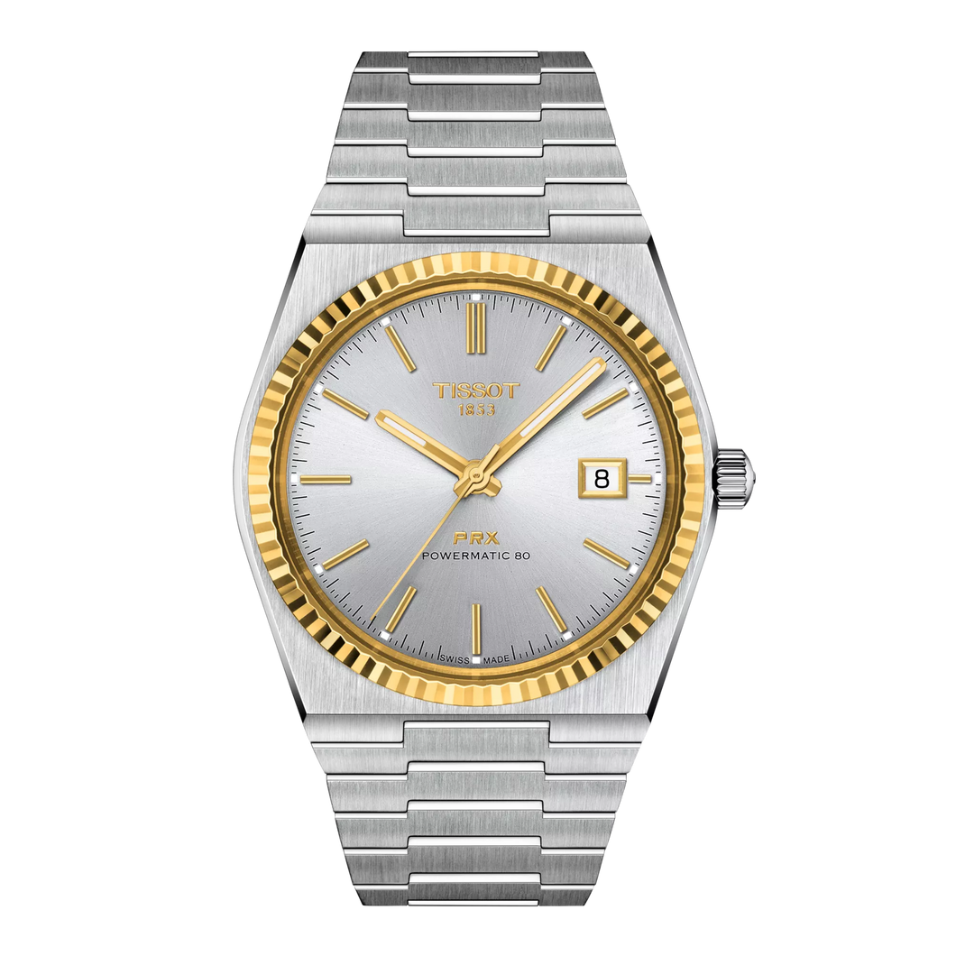 Tissot PRX Powermatic 80 Steel & 18K Gold Bezel 40mm T9314074103101