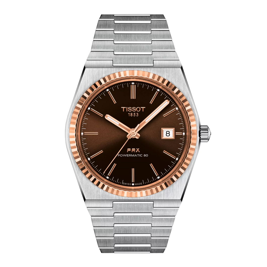 Tissot PRX Powermatic 80 Steel & 18K Gold Bezel 40mm T9314074129100