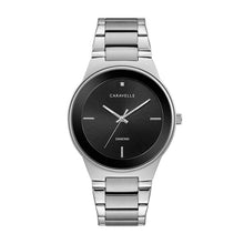 Load image into Gallery viewer, BULOVA Mens  Caravelle Silver-Tone Stainless Steel Case, Silver-Tone Stainless Steel Bracelet, Black  Dial, WR 0030M 43D106 - Moments Watches &amp; Jewelry
