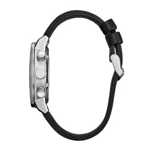 Load image into Gallery viewer, CITIZEN Mens DIS DSC Silver-Tone Stainless Steel Case, Black Leather Strap, Black  Dial, WR 0100M CA0870-43W

