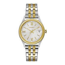 Load image into Gallery viewer, BULOVA Ladies  Caravelle Two-Tone Stainless Steel Case, Two-Tone Stainless Steel Bracelet, Silver-White  Dial, WR 0030M 45M112 - Moments Watches &amp; Jewelry
