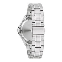 Load image into Gallery viewer, BULOVA Ladies  Caravelle Silver-Tone Stainless Steel Case, Silver-Tone Stainless Steel Bracelet, Blue  Dial, WR 0100M 43M122 - Moments Watches &amp; Jewelry
