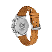 Load image into Gallery viewer, CITIZEN Mens DIS DSC Silver-Tone Stainless Steel Case, Orange Leather Strap, Black  Dial, WR 0100M CA0761-06W
