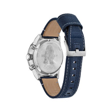 Load image into Gallery viewer, CITIZEN Mens DIS DSC Silver-Tone Stainless Steel Case, Blue CORDURA® Strap, Silver-Tone  Dial, WR 0100M CA4219-03W - Moments Watches &amp; Jewelry
